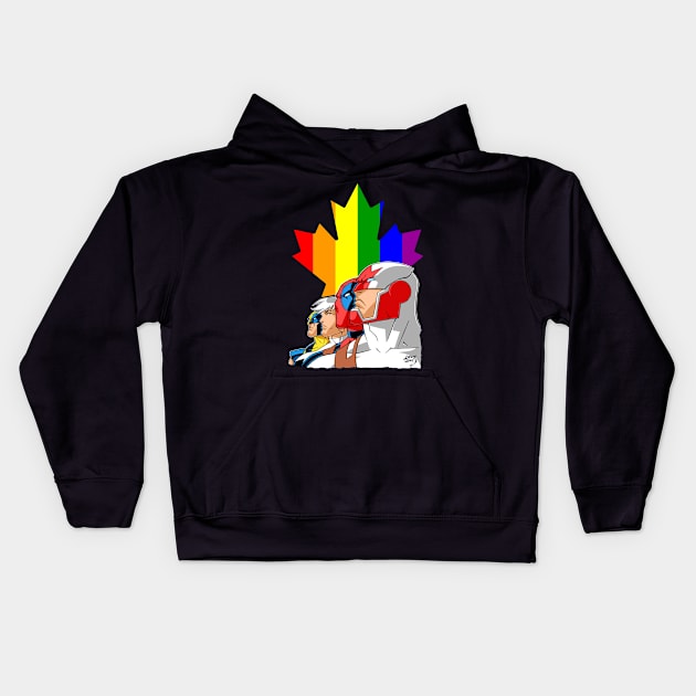 Team Canada LGBTQIA+ Kids Hoodie by artoflucas